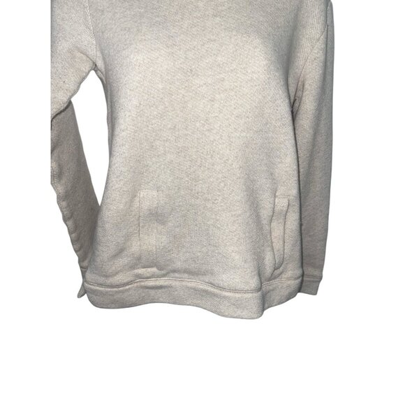 J. Crew Women's Petite Medium Cream Cowl Neck Funnel Neck Sweater Side Pockets - Picture 3 of 10